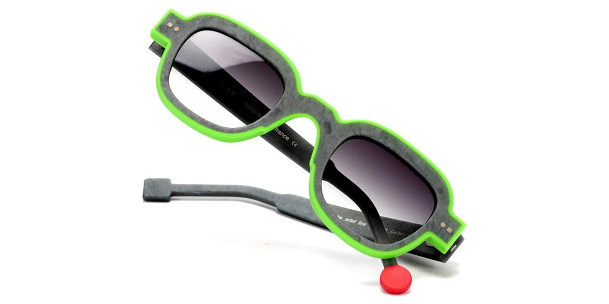 Sabine Be® Be Artist Line Sun SB Be Artist Line Sun 541 45 - Matte Marble Mouse Gray / Matte Neon Green Sunglasses