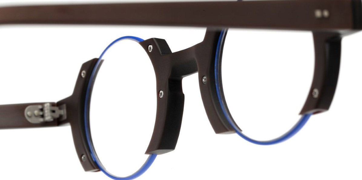 Sabine Be® Be Balloon SB Be Balloon 389 44 - Matte Glossy Brown / Satin Majorelle Blue Eyeglasses