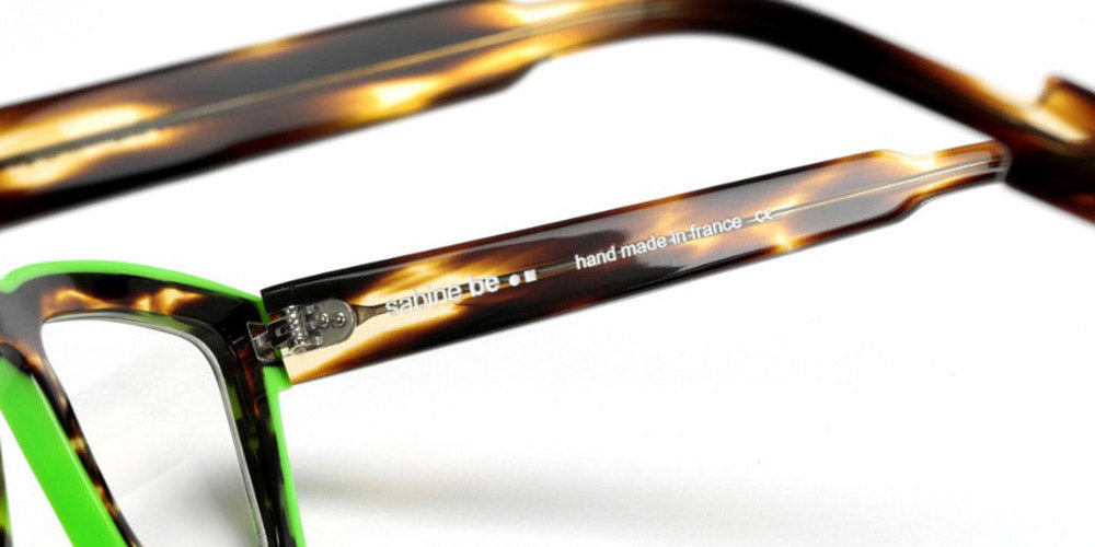 Sabine Be® Be Bobo Line SB Be Bobo Line 315 47 - Shiny Flamed Tortoise / Shiny Neon Green Eyeglasses