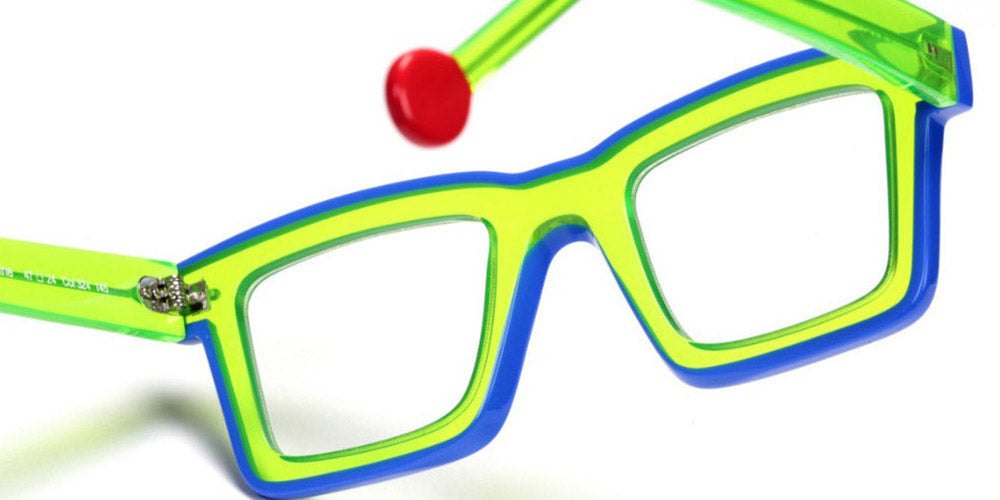 Sabine Be® Be Bobo Line SB Be Bobo Line 324 47 - Shiny Translucent Fluo Green / Shiny Klein Blue Eyeglasses