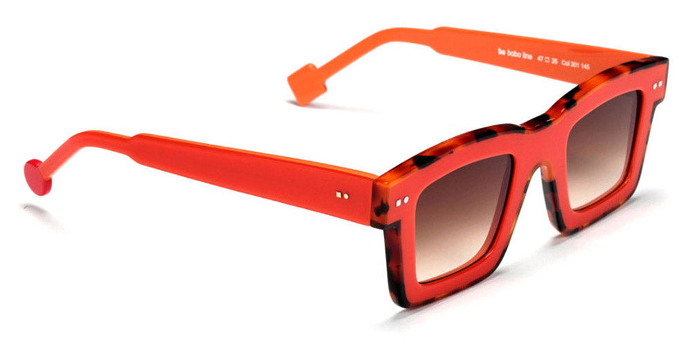 Sabine Be® Be Bobo Line Sun SB Be Bobo Line Sun 301 47 - Shiny Orange / Shiny Fawn Tortoise Sunglasses