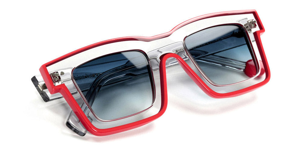 Sabine Be® Be Bobo Line Sun SB Be Bobo Line Sun 325 47 - Shiny Translucent Gray / Shiny Red Sunglasses