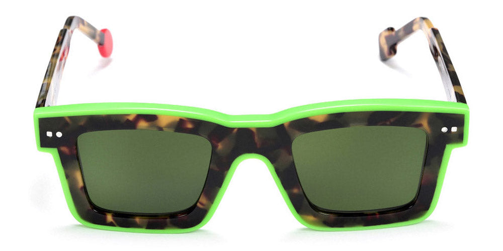 Sabine Be® Be Bobo Line Sun SB Be Bobo Line Sun 329 47 - Shiny Khaki Tortoise / Shiny Neon Green Sunglasses