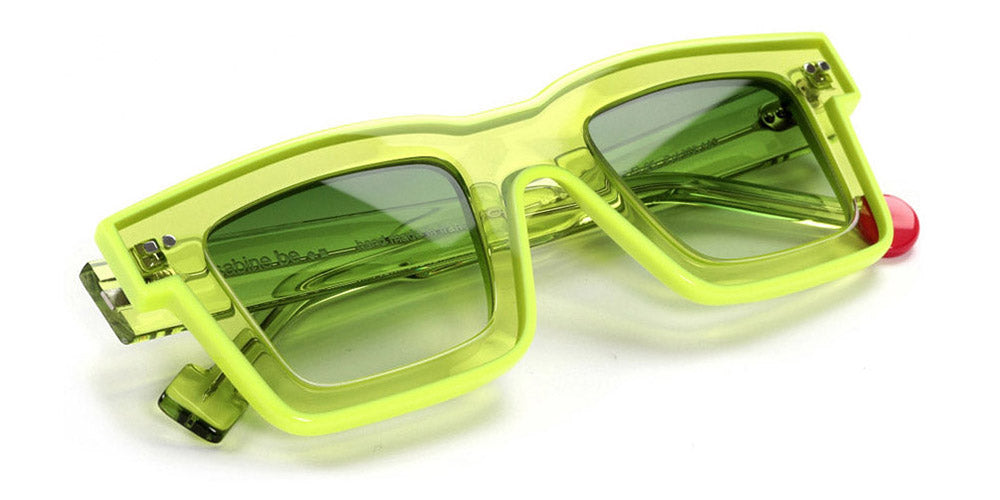 Sabine Be® Be Bobo Line Sun SB Be Bobo Line Sun 330 47 - Shiny Translucent Lime / Shiny Neon Yellow Sunglasses