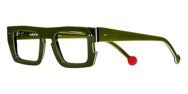 Sabine Be® Be Bossy SB Be Bossy 170 53 - Shiny Translucent Dark Green / White / Shiny Translucent Dark Green Eyeglasses