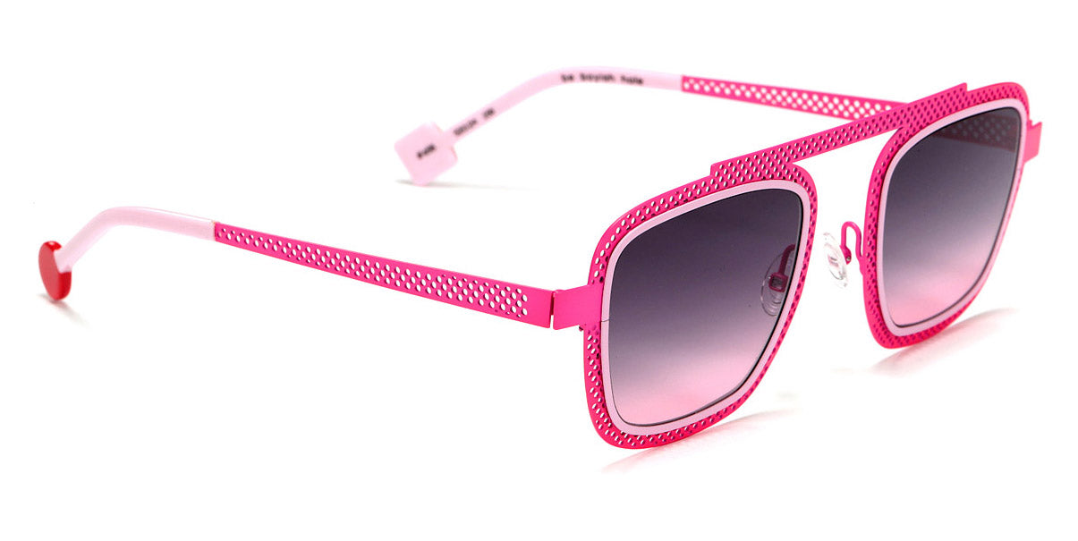 Sabine Be® Be Boyish Hole Sun SB Be Boyish Hole Sun 658 52 - Neon Pink Perforated Satin / Pastel Pink Satin Sunglasses