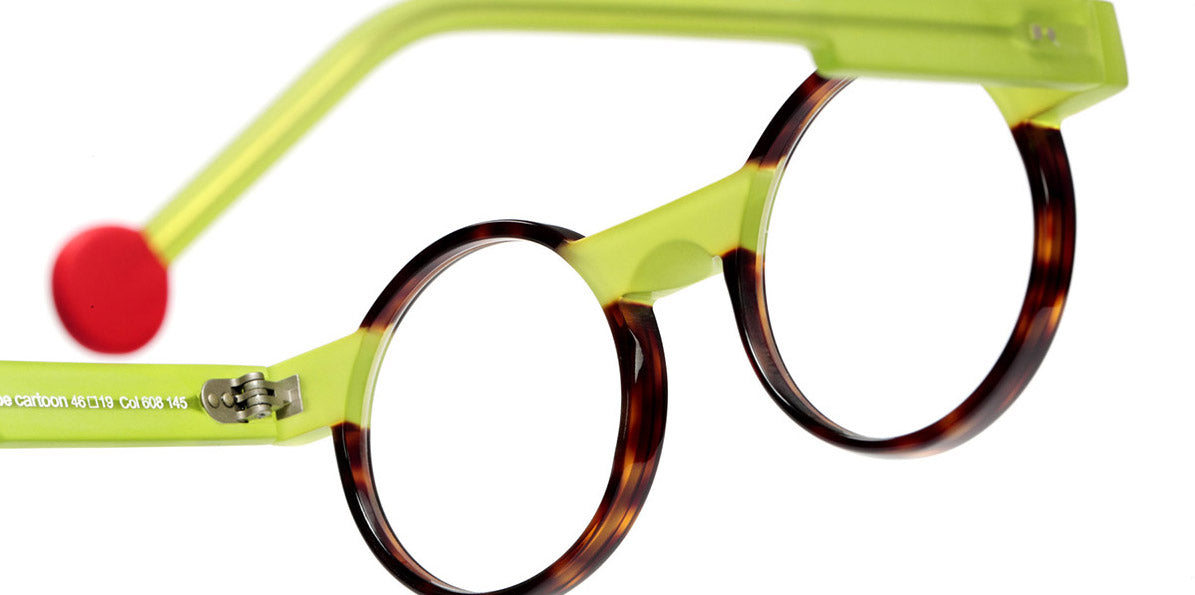 Sabine Be® Be Cartoon SB Be Cartoon 608 46 - Shiny Cherry Tortoiseshell / Matte Translucent Lime Eyeglasses