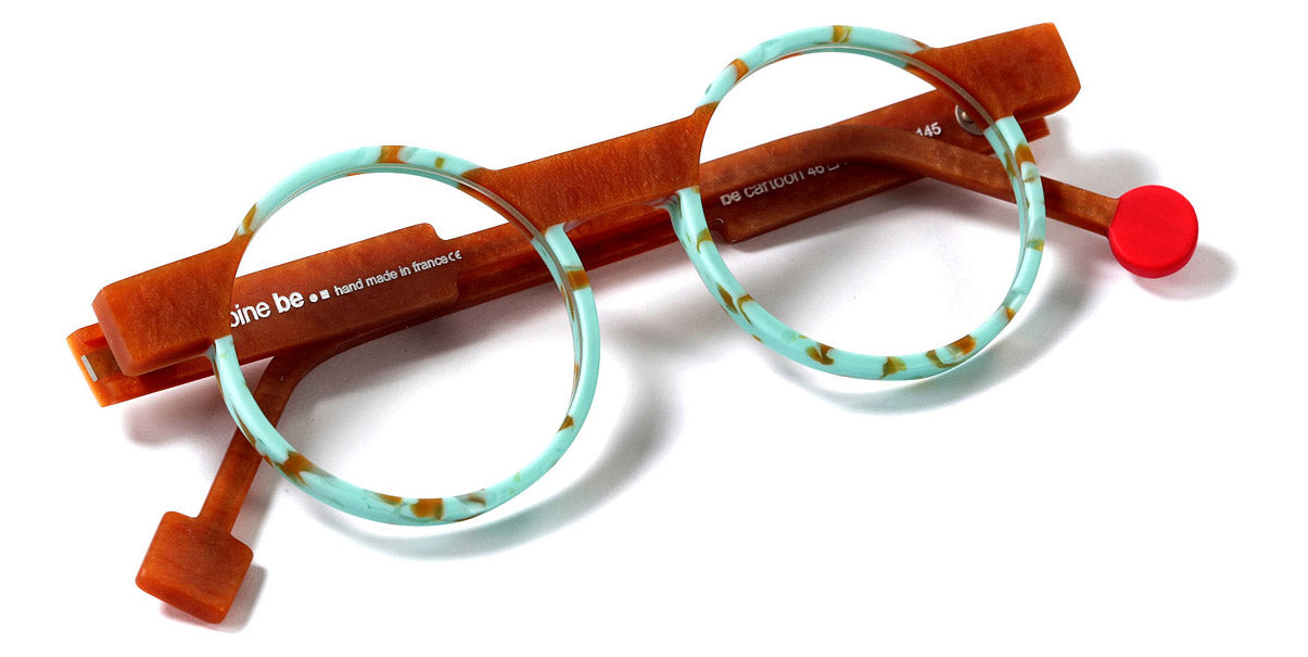 Sabine Be® Be Cartoon SB Be Cartoon 610 46 - Matt Marbled Turquoise / Matt Marbled Rust Eyeglasses