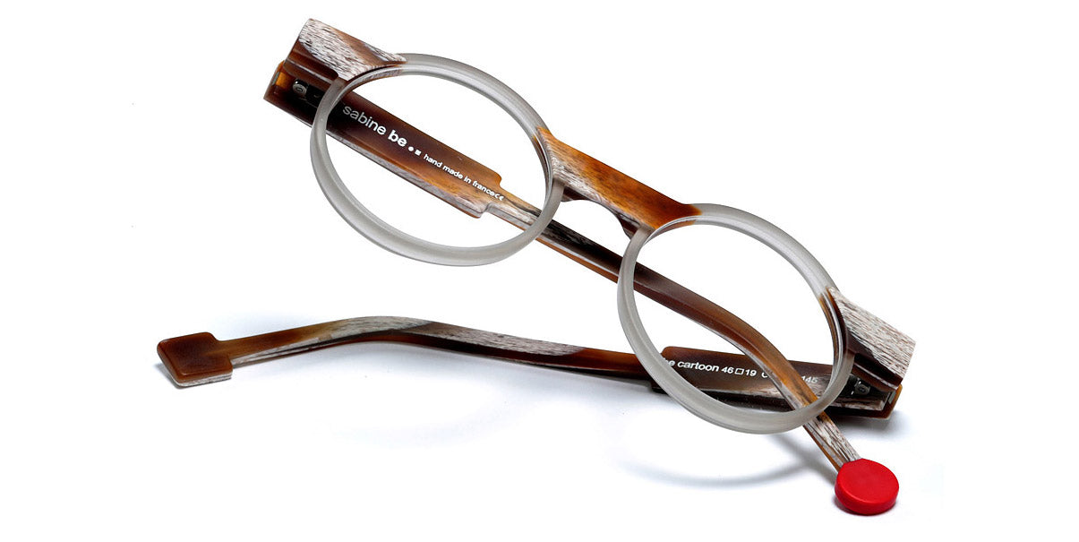 Sabine Be® Be Cartoon SB Be Cartoon 615 46 - Matte Translucent Brown / Matte Vintage Horn Eyeglasses