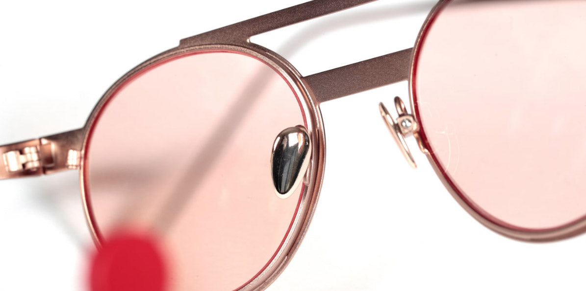 Sabine Be® Be Casual Sun Summer SB Be Casual Sun Summer 140pec 48 - Polished Rose Gold with pink lenses Sunglasses