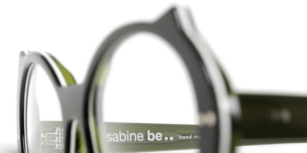 Sabine Be® Be Cat'S SB Be Cat'S 170 56 - Shiny Translucent Dark Green / White / Shiny Translucent Dark Green Eyeglasses