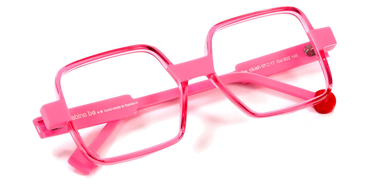 Sabine Be® Be Clush SB Be Clush 602 57 - Shiny Translucent Raspberry / Shiny Neon Pink Eyeglasses