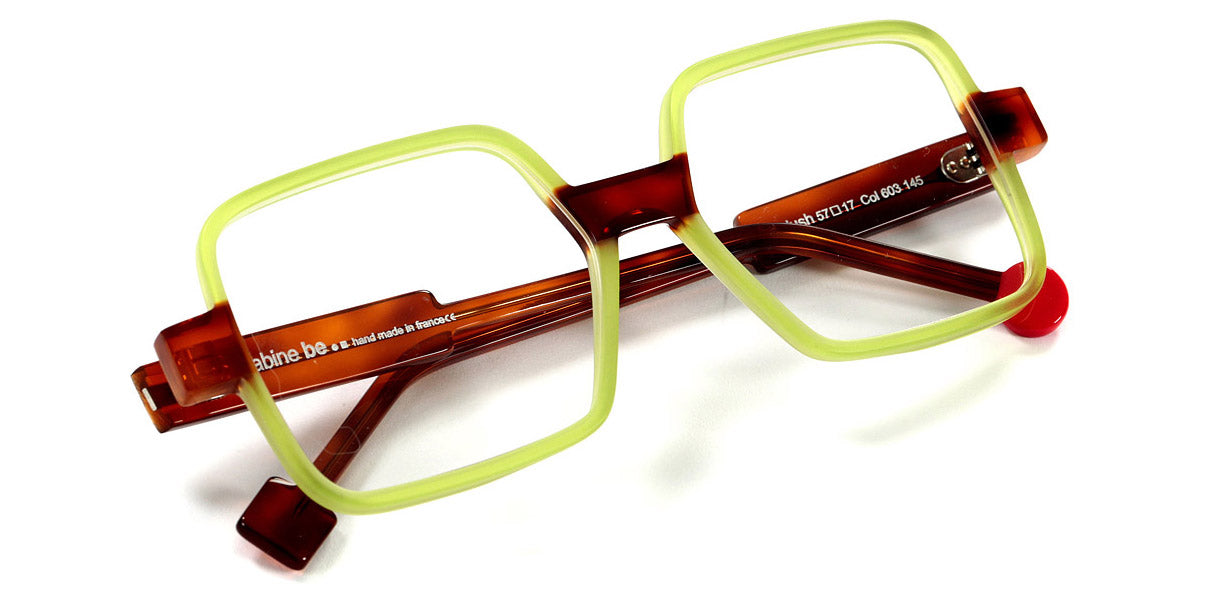 Sabine Be® Be Clush SB Be Clush 603 57 - Shiny Translucent Lime / Shiny Blonde Tortoiseshell Eyeglasses