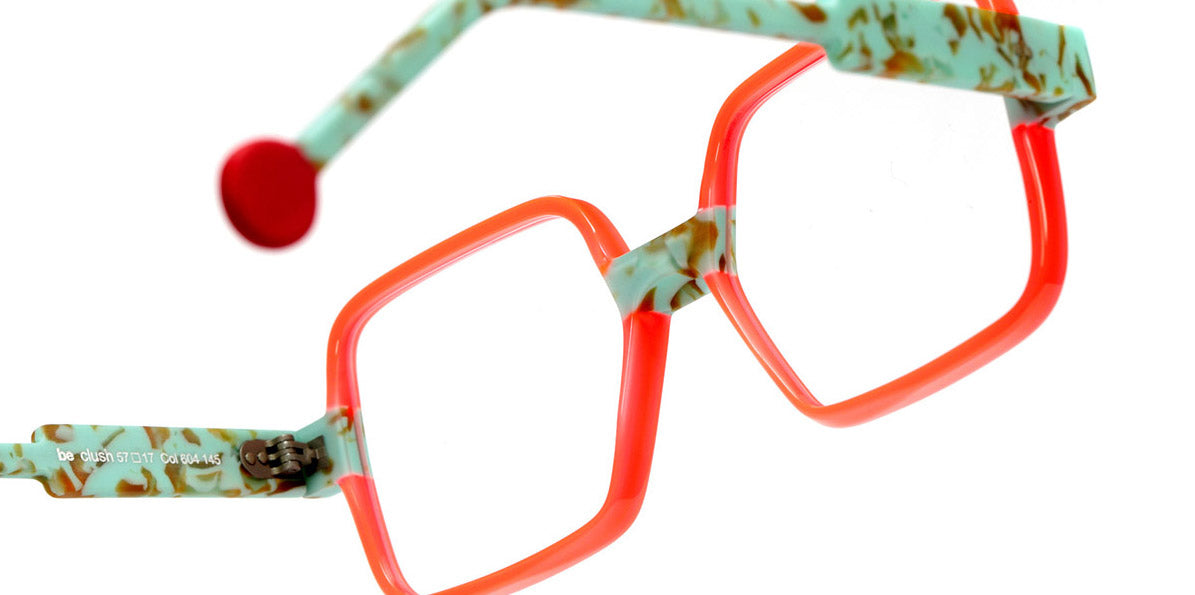 Sabine Be® Be Clush SB Be Clush 604 57 - Shiny Miami Neon Orange / Matte Marbled Turquoise Eyeglasses