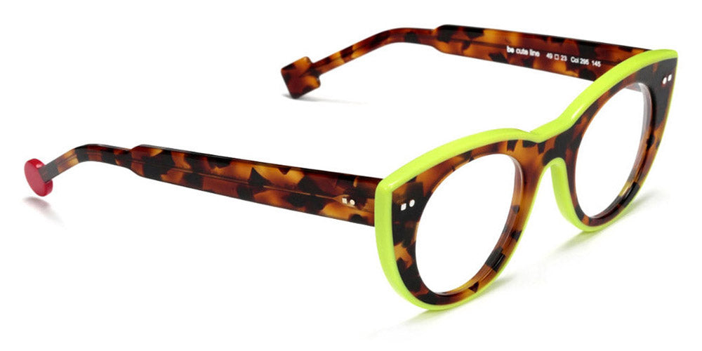 Sabine Be® Be Cute Line SB Be Cute Line 295 49 - Shiny Fawn Tortoise / Shiny Neon Yellow Eyeglasses