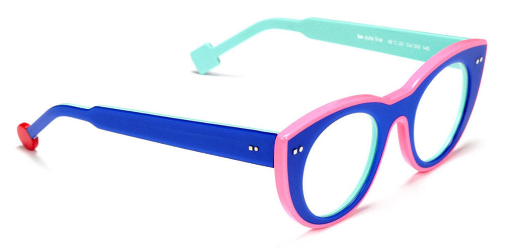 Sabine Be® Be Cute Line SB Be Cute Line 305 49 - Shiny Translucent Klein Blue / White / Shiny Turquoise / Shiny Neon Pink Eyeglasses