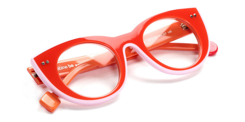 Sabine Be® Be Cute Line SB Be Cute Line 307 49 - Shiny Orange / Shiny Baby Pink Eyeglasses