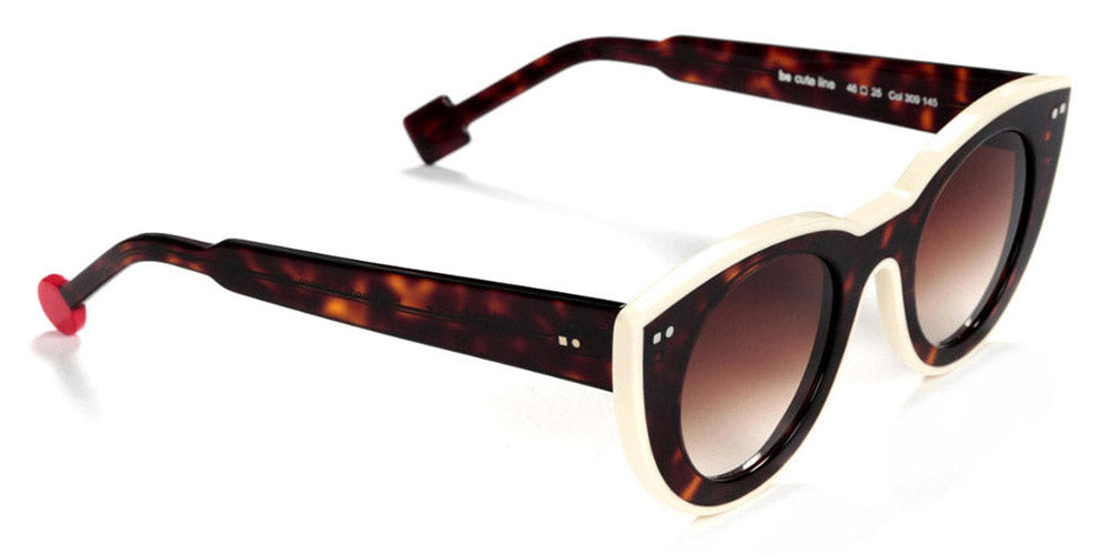 Sabine Be® Be Cute Line Sun SB Be Cute Line Sun 309 48 - Shiny Cherry Tortoise / Shiny Ivory Sunglasses