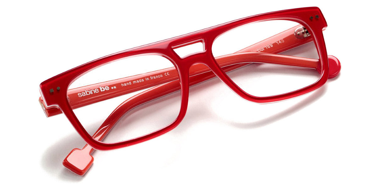 Sabine Be® Be Dandy SB Be Dandy 169 55 - Shiny Translusent Red / White / Shiny Orange Eyeglasses