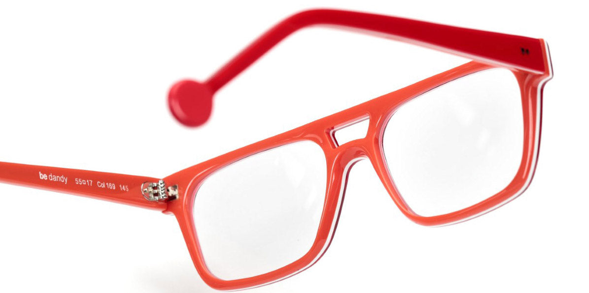 Sabine Be® Be Dandy SB Be Dandy 169 55 - Shiny Translusent Red / White / Shiny Orange Eyeglasses