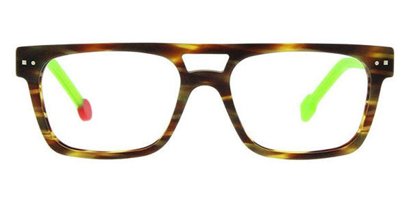 Sabine Be® Be Dandy SB Be Dandy 57 55 - Matte Veined Tortoise / Matte Neon Green Eyeglasses