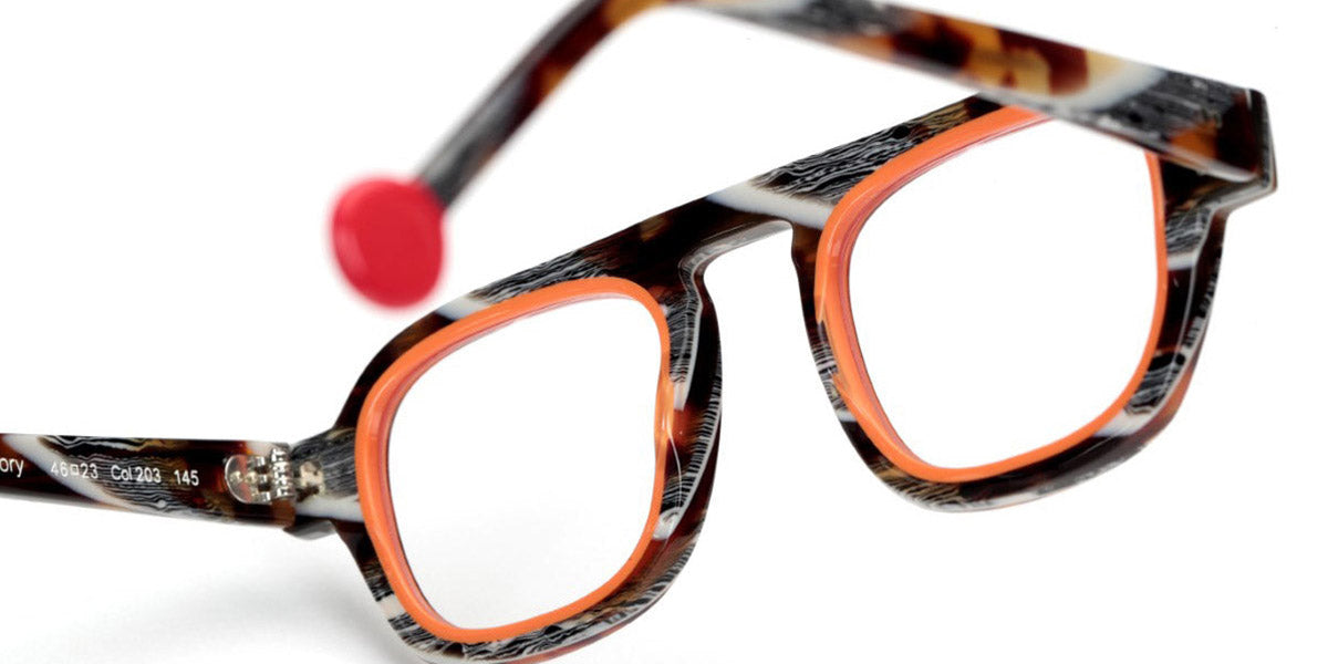 Sabine Be® Be Factory SB Be Factory 203 46 - Shiny Vintage Tortoise / Shiny Orange Eyeglasses