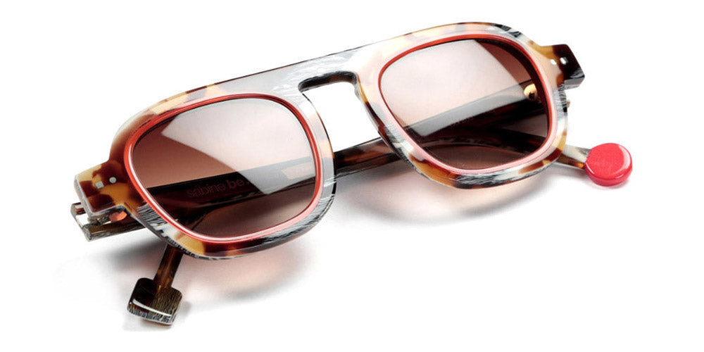 Sabine Be® Be Factory Sun SB Be Factory Sun 203 46 - Shiny Vintage Tortoise / Shiny Orange Sunglasses