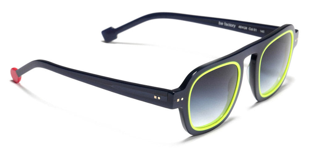 Sabine Be® Be Factory Sun SB Be Factory Sun 81 46 - Shiny Navy Blue / Shiny Neon Yellow Sunglasses