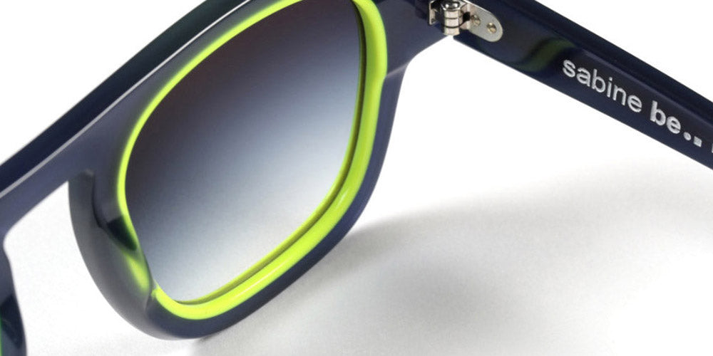 Sabine Be® Be Factory Sun SB Be Factory Sun 81 46 - Shiny Navy Blue / Shiny Neon Yellow Sunglasses