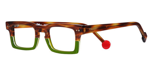 Sabine Be® Be Geek SB Be Geek 193 48 - Shiny Blonde Veined Tortoise / Shiny Translucent Light Green Eyeglasses