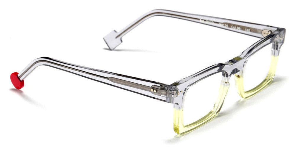 Sabine Be® Be Geek SB Be Geek 381 48 - Shiny Translucent Gray / Shiny Translucent Yellow Eyeglasses