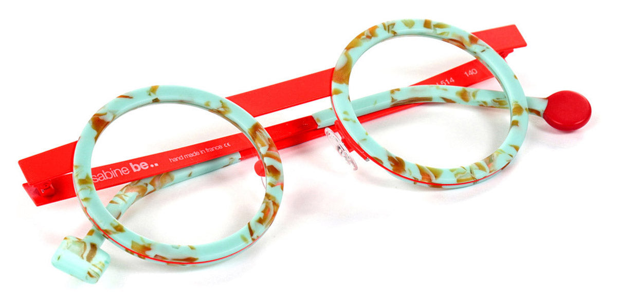 Sabine Be® Be Gipsy SB Be Gipsy 514 43 - Matte Marbled Turquoise / Satin Neon Orange Eyeglasses