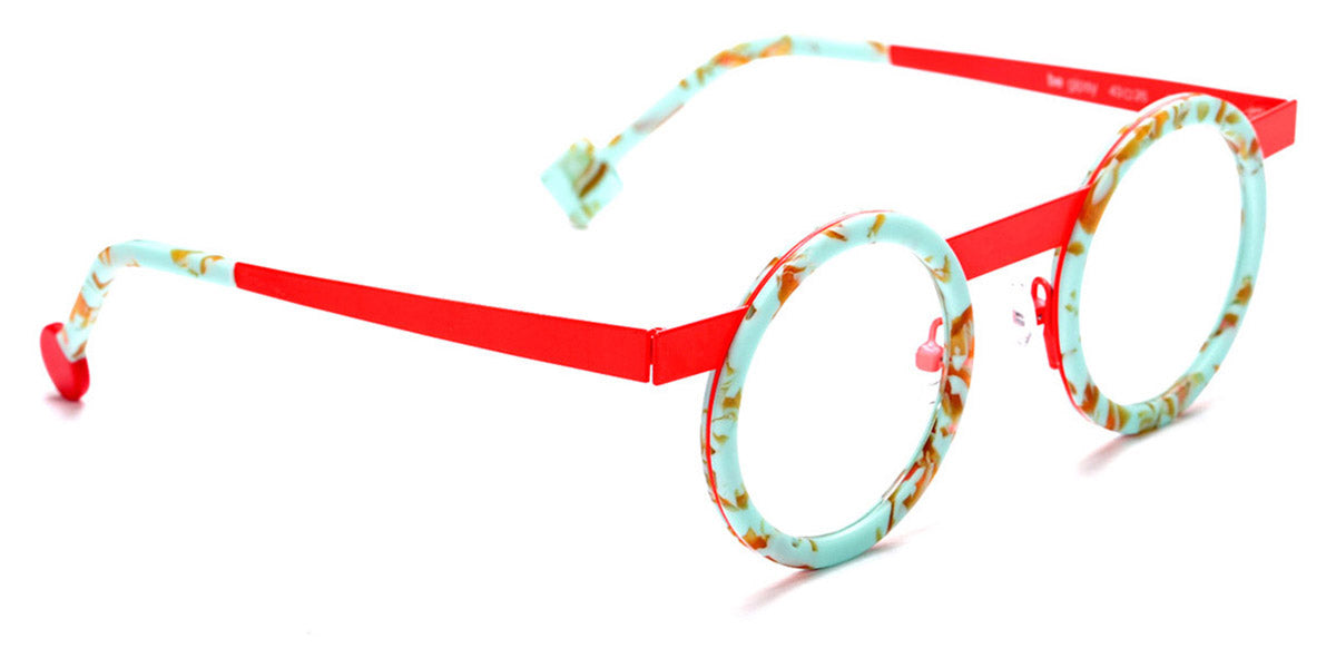 Sabine Be® Be Gipsy SB Be Gipsy 514 43 - Matte Marbled Turquoise / Satin Neon Orange Eyeglasses