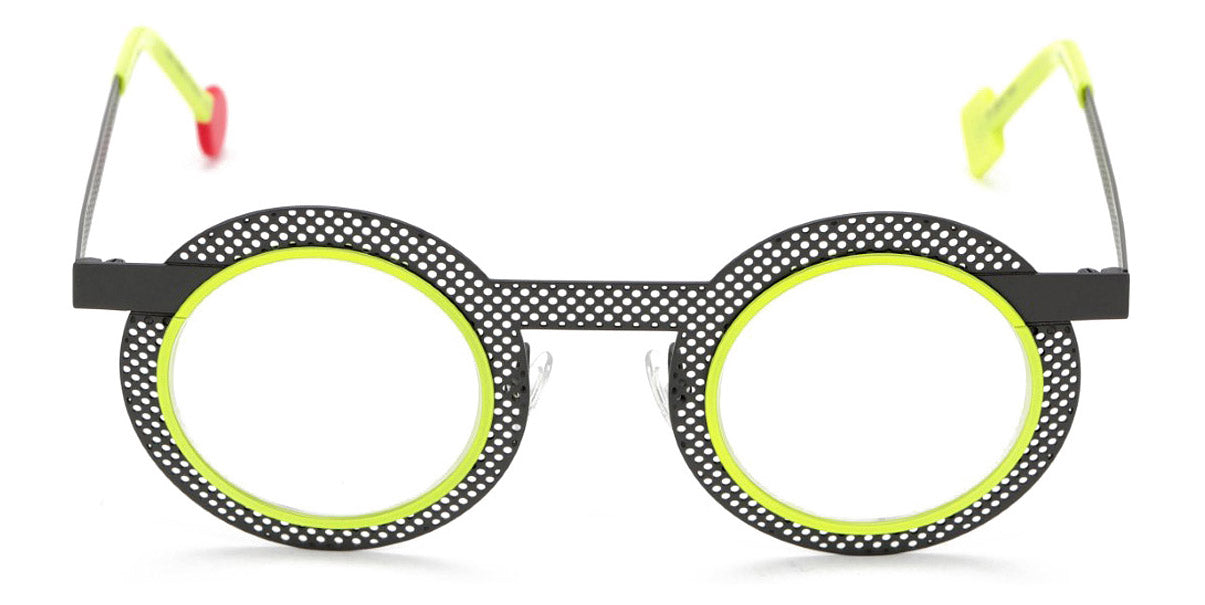 Sabine Be® Be Gipsy Hole SB Be Gipsy Hole 498 43 - Perforated Satin Taupe / Neon Yellow Satin Eyeglasses