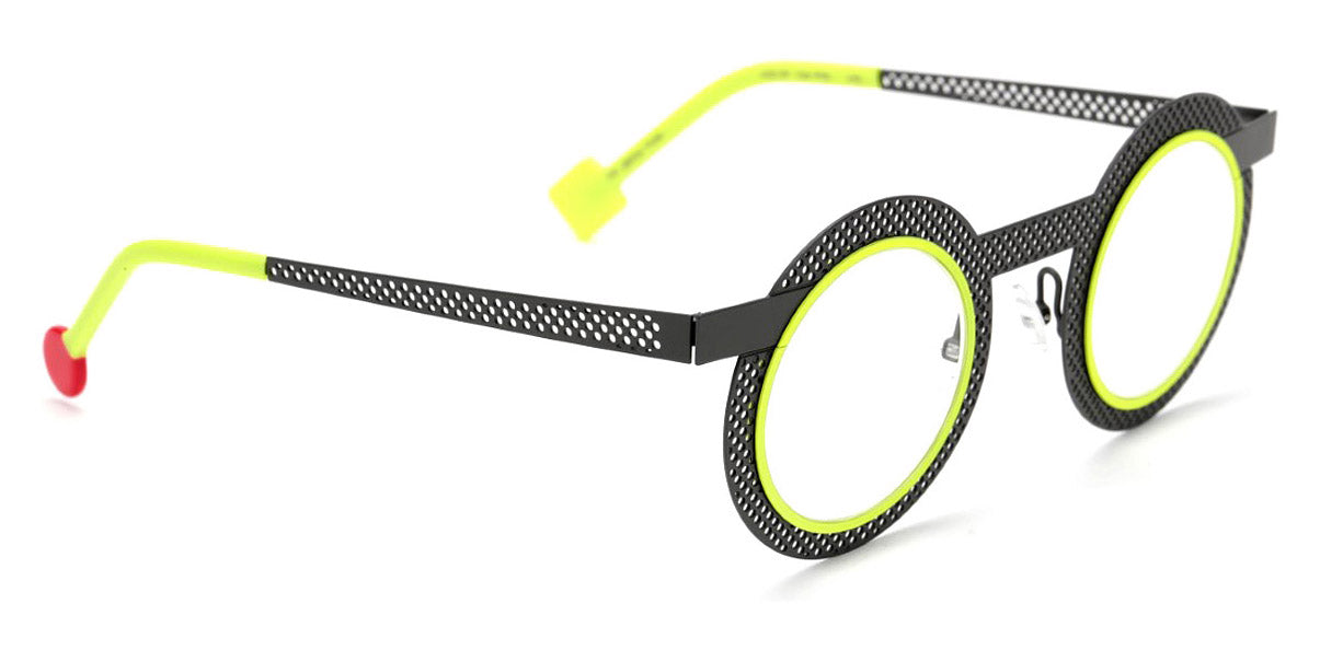 Sabine Be® Be Gipsy Hole SB Be Gipsy Hole 498 43 - Perforated Satin Taupe / Neon Yellow Satin Eyeglasses