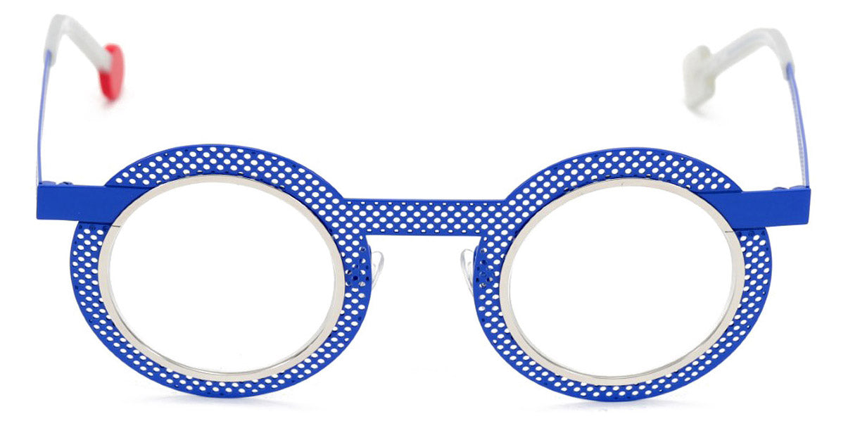 Sabine Be® Be Gipsy Hole SB Be Gipsy Hole 499 43 - Majorelle Blue Perforated Satin / Polished Palladium Eyeglasses