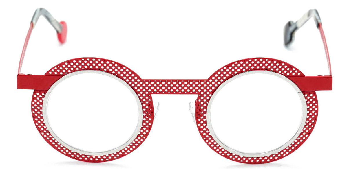 Sabine Be® Be Gipsy Hole SB Be Gipsy Hole 503 43 - Satin Red Perforated / Polished Palladium Eyeglasses