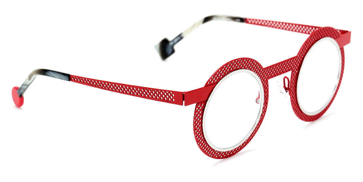 Sabine Be® Be Gipsy Hole SB Be Gipsy Hole 503 43 - Satin Red Perforated / Polished Palladium Eyeglasses