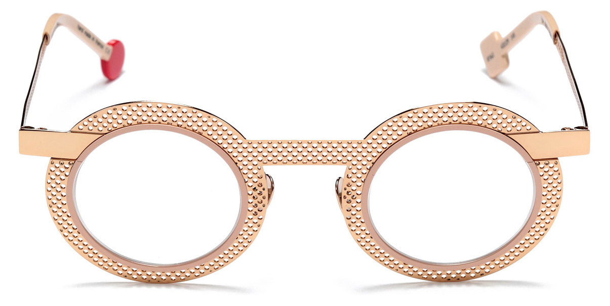 Sabine Be® Be Gipsy Hole SB Be Gipsy Hole 563 43 - Polished Rose Gold Perforated / Shiny Nude Eyeglasses