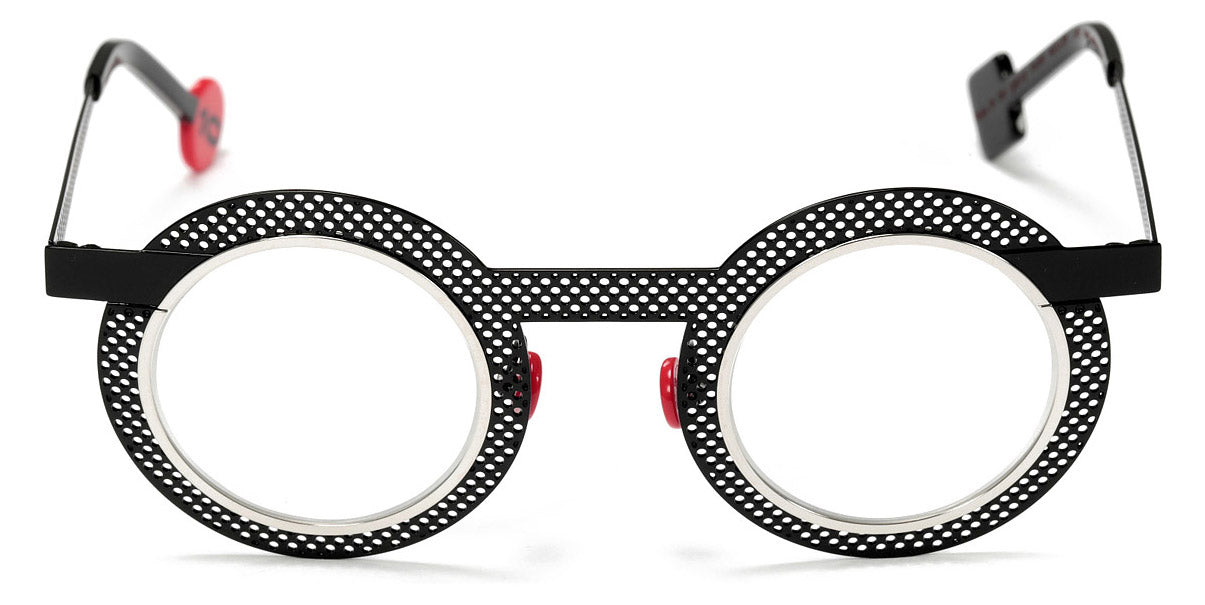 Sabine Be® Be Gipsy Hole SB Be Gipsy Hole black09 43 - Black Lacquered Perforated / Polished Palladium Eyeglasses