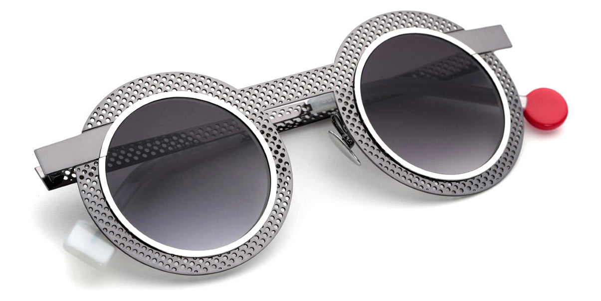 Sabine Be® Be Gipsy Hole Sun SB Be Gipsy Hole Sun 502 43 - Dark Ruthenium Polished Perforated / Polished Palladium Sunglasses