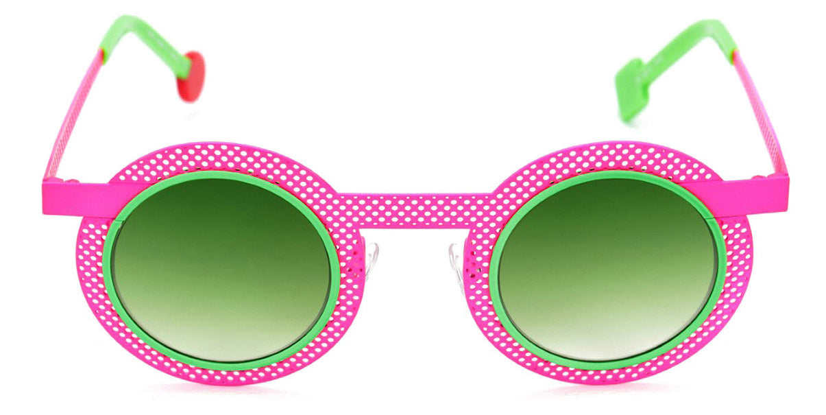 Sabine Be® Be Gipsy Hole Sun SB Be Gipsy Hole Sun 504 43 - Neon Pink Perforated Satin / Neon Green Satin Sunglasses