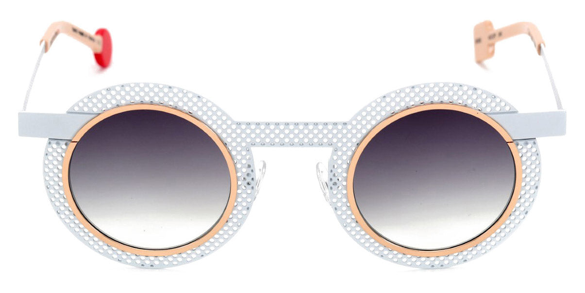 Sabine Be® Be Gipsy Hole Sun SB Be Gipsy Hole Sun 505 43 - Satin White Perforated / Polished Rose Gold Sunglasses