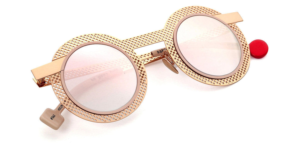 Sabine Be® Be Gipsy Hole Sun SB Be Gipsy Hole Sun 563 43 - Polished Rose Gold Perforated / Shiny Nude Sunglasses