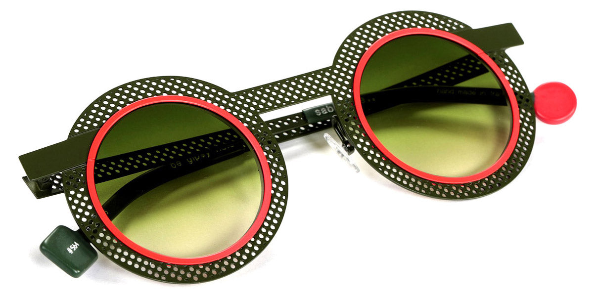 Sabine Be® Be Gipsy Hole Sun SB Be Gipsy Hole Sun 564 43 - Satin Khaki Perforated / Neon Orange Satin Sunglasses