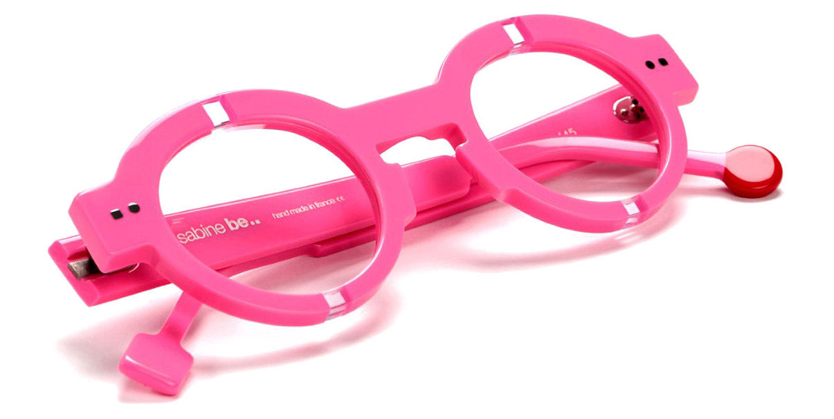 Sabine Be® Be Groom SB Be Groom 395 43 - Shiny Veined Blond Tortoise / Shiny Neon Pink Eyeglasses