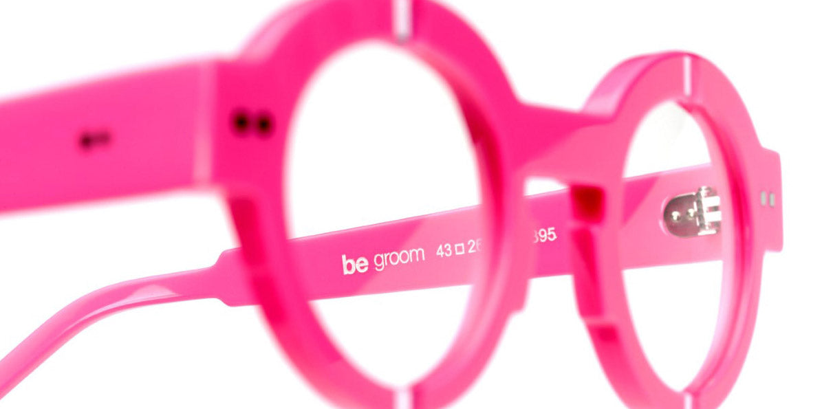 Sabine Be® Be Groom SB Be Groom 395 43 - Shiny Veined Blond Tortoise / Shiny Neon Pink Eyeglasses