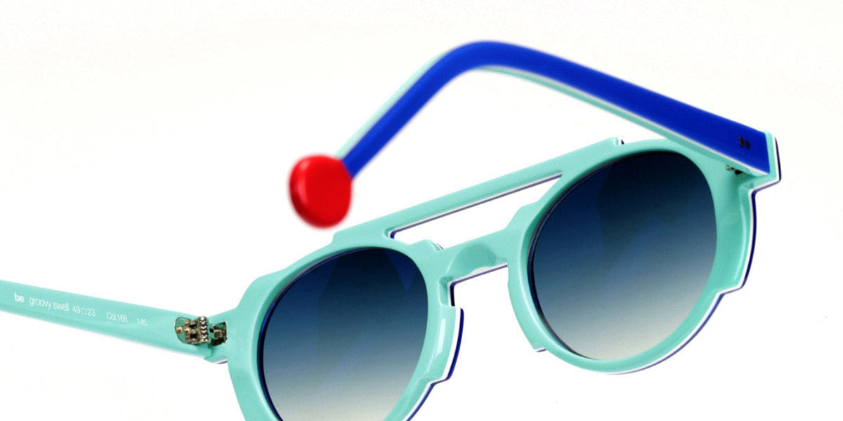 Sabine Be® Be Groovy Swell Sun SB Be Groovy Swell Sun 168 49 - Shiny Translucent Blue Majorelle / White / Shiny Turquoise Sunglasses