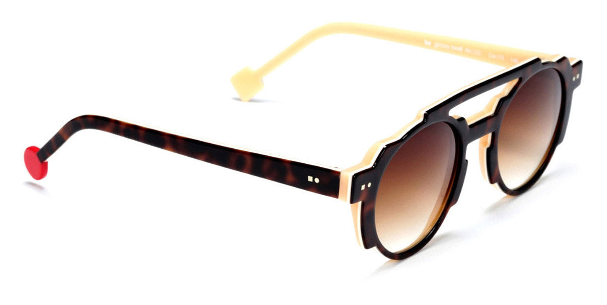 Sabine Be® Be Groovy Swell Sun SB Be Groovy Swell Sun 173 49 - Shiny Auburn Tortoise / White / Shiny Peach Sunglasses