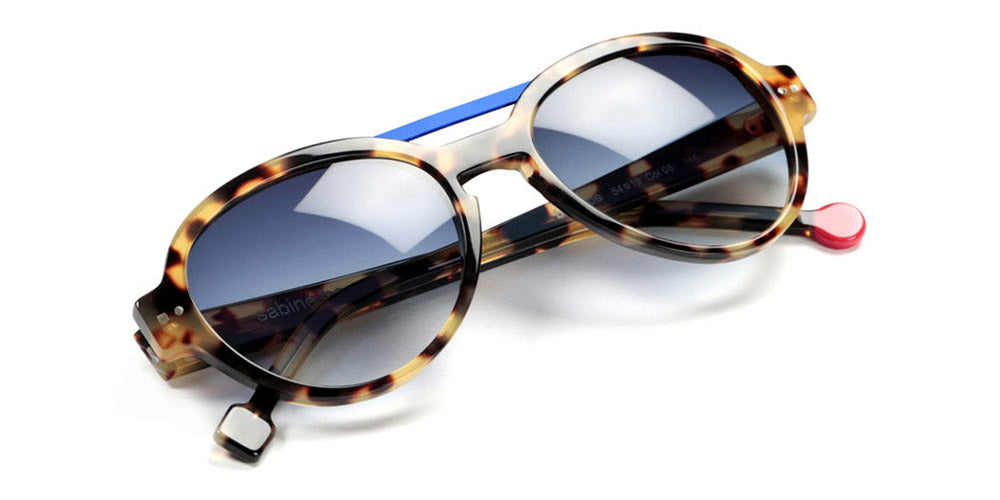 Sabine Be® Be Hype Sun SB Be Hype Sun 03 54 - Shiny Tokyo Tortoise / Satin Blue Klein Sunglasses